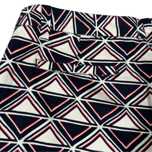 Merona Shorts Geometric Triangles Patriotic Nautical Americana Women's Size 14 - Picture 6 of 13